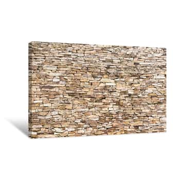Image of Stone Wall Texture And Background Canvas Print