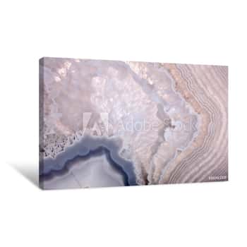 Image of Waves In Grey Agate Structure Canvas Print