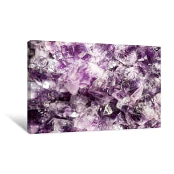 Image of Dreamy Purple Amethyst Crystal Background Canvas Print