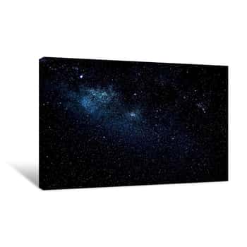 Image of Shiny Stars And Galaxy Space Sky Night Background, Africa Canvas Print