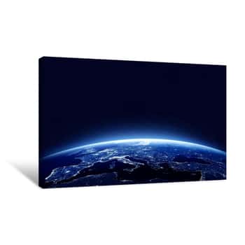Image of Earth At Night Canvas Print