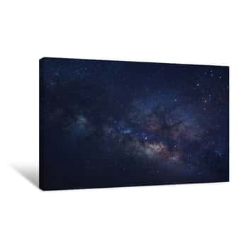 Image of Starry Night Sky And Milky Way Galaxy With Stars And Space Dust In The Universe Canvas Print