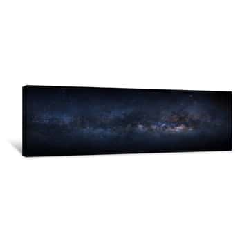 Image of Panorama Milky Way Galaxy With Stars And Space Dust In The Universe Canvas Print