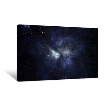 Image of Blue Space Background Canvas Print