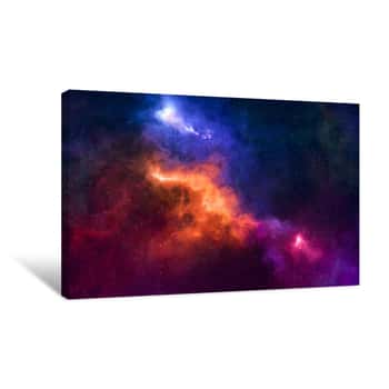 Image of High Definition Star Field, Colorful Night Sky Space  Nebula And Galaxies In Space  Astronomy Concept Background Canvas Print