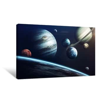 Image of Planets Of Solar System  Elements Of This Image Furnished By NASA Canvas Print