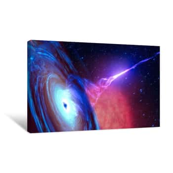 Image of Colorful Abstract Black Hole Wallpaper Canvas Print