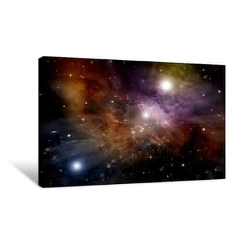 Image of Galaxy In A Free Space Canvas Print