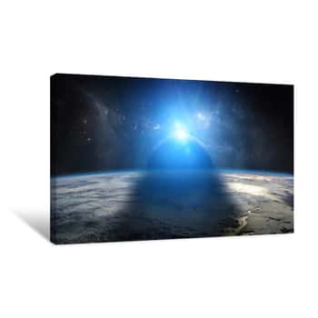Image of Eclipse Of The Sun On The Planet Earth 3D Rendering Elements Of This Image Furnished By NASA Canvas Print