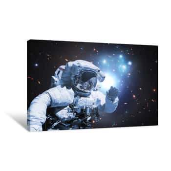 Image of Astronaut Walking In Outer Space, Elements Of This Image Furnished By Nasa B Canvas Print