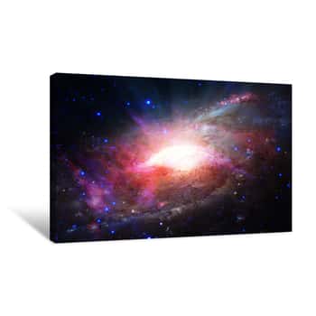 Image of Marvelous Galaxy In A Deep Space  The Elements Of This Image Furnished By NASA Canvas Print