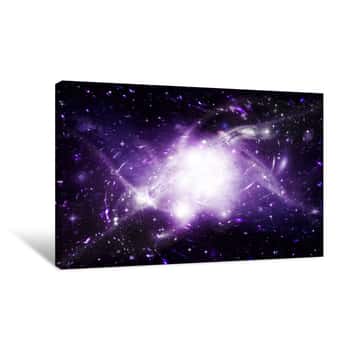 Image of Stars, Dust And Gas Nebula In A Far Galaxy Canvas Print