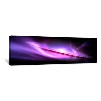 Image of Planets And Galaxies, Science Fiction Wallpaper  Beauty Of Deep Space  Billions Of Galaxies In The Universe Cosmic Art Background Canvas Print