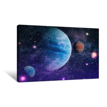 Image of Big and Small Planets Canvas Print