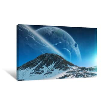 Image of Exoplanets In Space 3D Rendering Elements Of This Image Furnished By NASA Canvas Print