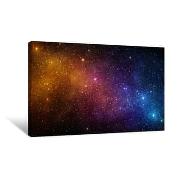Image of Universe Filled With Stars, Nebula And Galaxy  Elements Of This Image Furnished By NASA Canvas Print