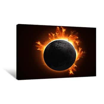Image of Detailed Total Eclipse Canvas Print