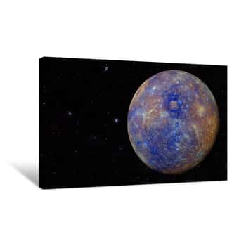 Image of Solar System - Planet Mercury Canvas Print