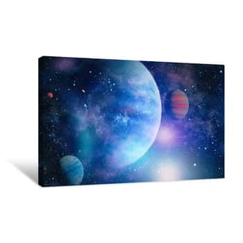 Image of Galaxy - Elements Of This Image Furnished By NASA Canvas Print