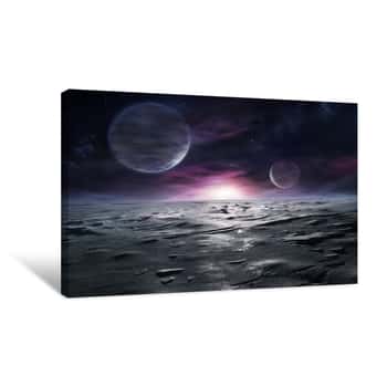 Image of Frozen Distant Planet Canvas Print