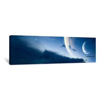 Image of Night Sky With Planets Canvas Print