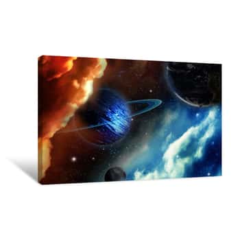 Image of Uranus Planet  Including Elements Furnished By NASA Canvas Print