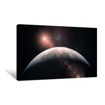 Image of Mercury Planet Solar Lens Flare  Elements Of This Image Furnished By NASA Canvas Print