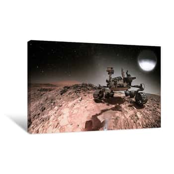 Image of Rover On The Mars  Collage  Elements Of This Image Furnisfurnished By NASA Canvas Print