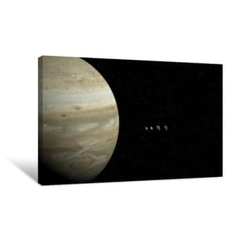 Image of Jupiter Et Ses Lunes Canvas Print