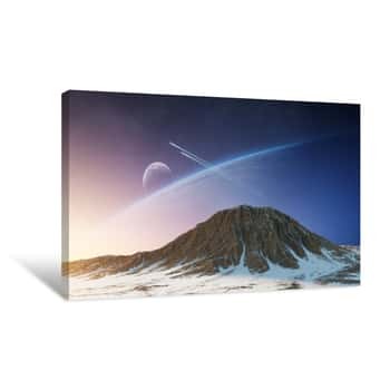Image of Exoplanets In Space 3D Rendering Elements Of This Image Furnished By NASA Canvas Print