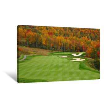 Image of Autumn Mountain Golf Course Canvas Print