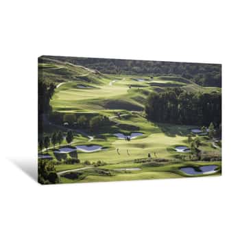 Image of Hilly Golf Course Canvas Print