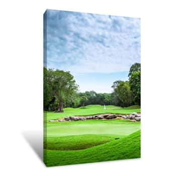 Image of Golf Course Vertical Canvas Print
