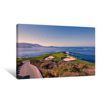Image of Looking Down Over Pebble Beach Canvas Print