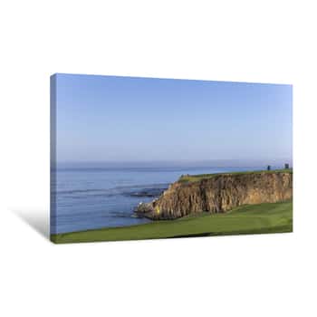 Image of Cliffs and Ocean at Pebble Beach Canvas Print
