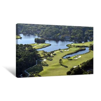 Image of Aerial Shot Of Golf Course On Hilton Head Canvas Print