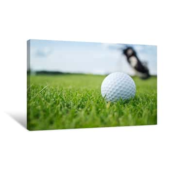 Image of Golf Ball On Tee Canvas Print