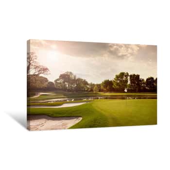 Image of Golf Course Sunset Canvas Print