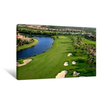 Image of Florida Golf Course Flyover Canvas Print