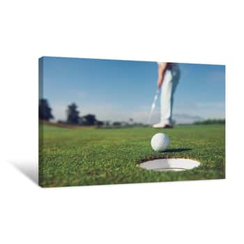 Image of Putting Golf Man Canvas Print