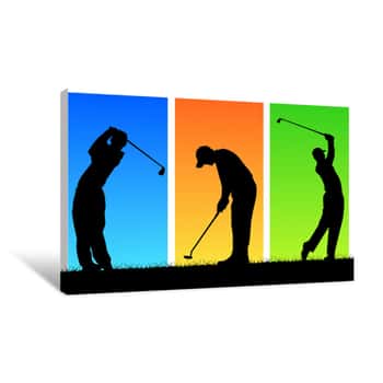 Image of Golfing Trio Canvas Print