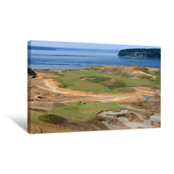 Image of Chambers Bay Golf Course In University City, Washington, Venue Of US Open 2015 Canvas Print