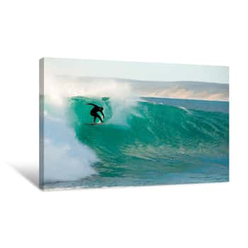 Image of Jake\'s Point Surfing - Kalbarri - Australia Canvas Print