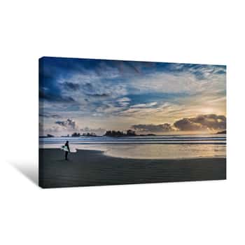 Image of Tofino Surfing Canvas Print
