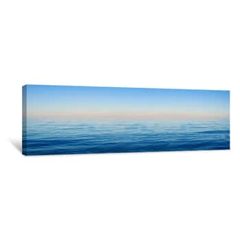 Image of Panorama Of Sea Waves On The Background Of Dawn Canvas Print