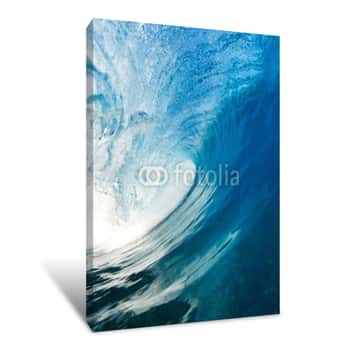 Image of Blue Ocean Wave Canvas Print