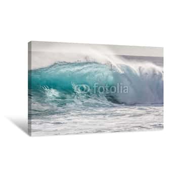Image of Beautiful Breaking Ocean Wave In Hawaii Canvas Print