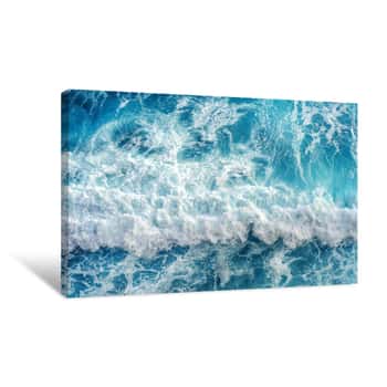 Image of Aerial View Of The Ocean Wave Canvas Print