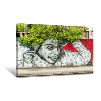 Image of Graffiti Portrait 3 Canvas Print