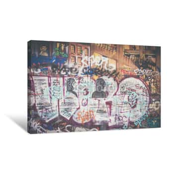 Image of Mur De Graffiti Canvas Print